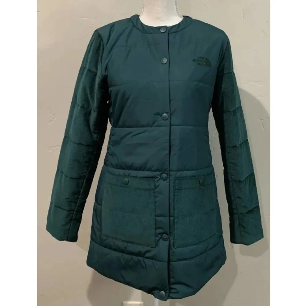 The North Face Women’s Harway Collarless Midi Jacket PONDEROSA GREEN‎ XXL New
